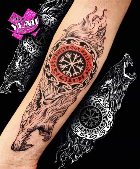 wolf viking tattoo|norse wolf tattoo designs.